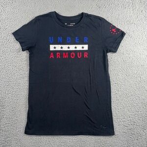 Under Armour T‎ Shirt Women XS Graphic Patriotic American Classic Short Sleeve